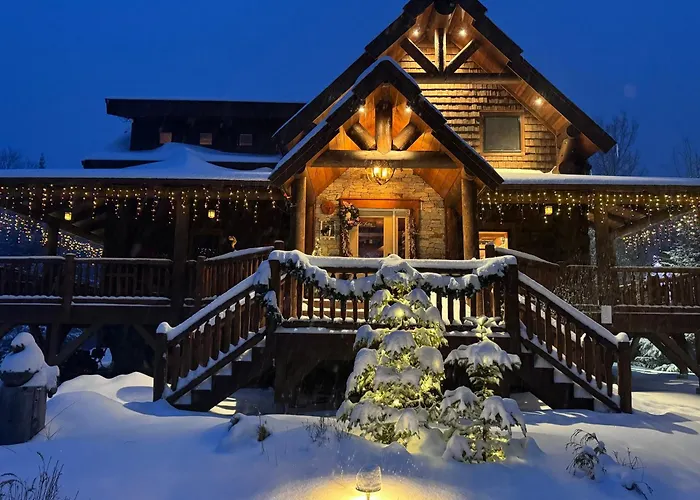 Wml Stunning Log Home: Bretton Woods Retreat with Jacuzzi & Fireplaces