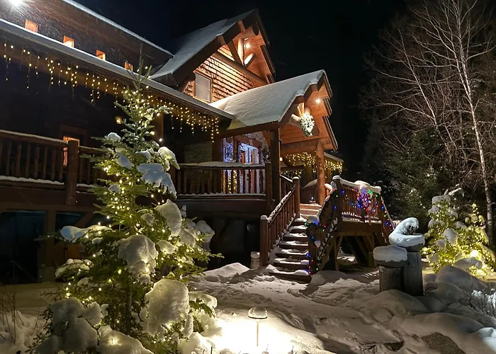 Wml Stunning Log Home: Bretton Woods Retreat with Jacuzzi & Fireplaces